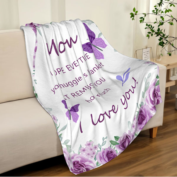 100*150cm Filt för Morsdagspresenter, Födelsedagspresenter till Mamma, Mammagåva från Dotter Son, Födelsedagspresent till Mor, 100*150cm