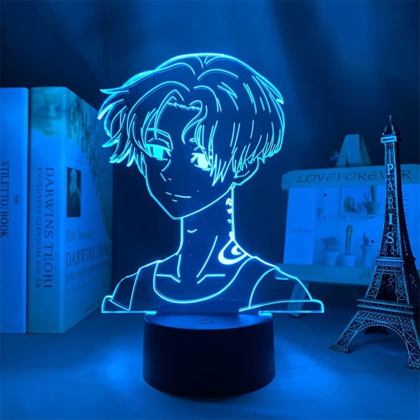 3D Lampe Anime Mikey Figur Led Nattelys for Gutterom Dekor Berøring 7 Farger Fjernkontroll 16 Fargeendringer Nattelykter Manjiro Sano Barn Gave