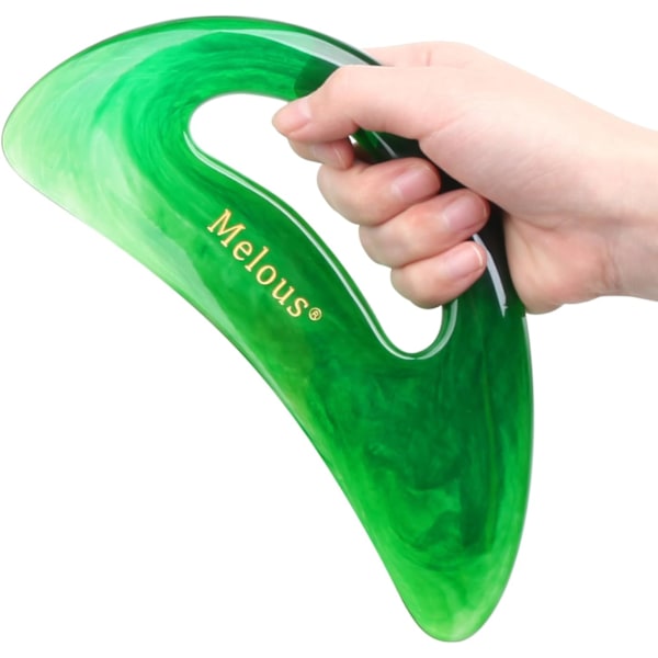 Gua Sha-massageverktyg för hela kroppen, stor massageverktyg för kroppsskulptering, blodflöde, anti-celluliter och muskelavslappning, grön green Green Gua Sha