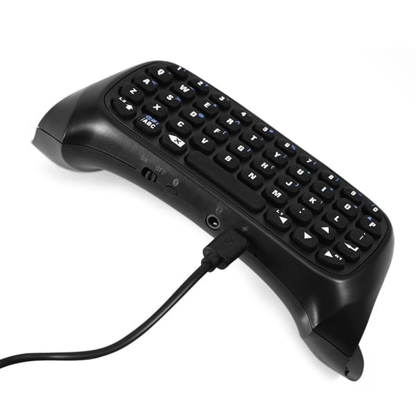 Mini Trådløst Bluetooth Spilltastatur Chatpad for PS4-Kontroller