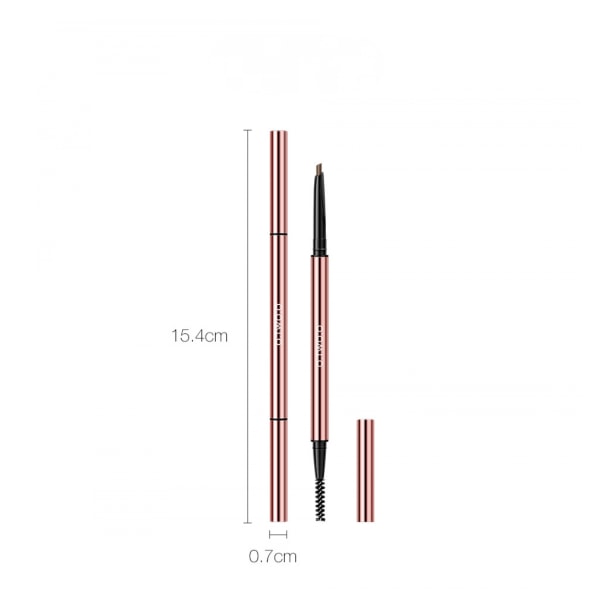 Precisionsbrynspenna Ultrafin Långvarig Ögonbrynspenna med dubbla användningsområden med borste