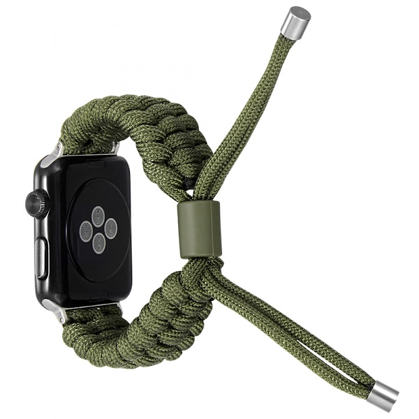 Paracord klockarmband justerbart vävt armband för Apple Watch series 7/8 45mm Paracord handledsband nylon flätat klockarmband