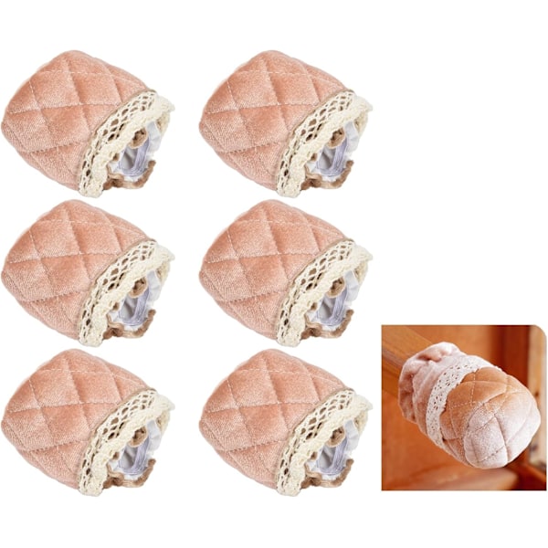 4 st Flannel Lace Förtjockade Möbelstrumpskydd för Olika Möbler som Stolar