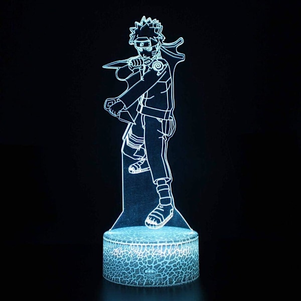 Japansk Anime Figur Itachi Uchiha Kakashi Jiraiya Lamper 3D Optisk Illusion Natlys Lampe Gave til LED Jul Fødselsdag Soveværelse Dekoration Gaver