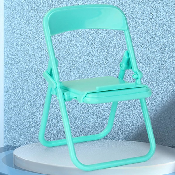 Prime Lightning Deals Today Mini Fällbar Stol Mobiltelefon Stativ Skrivbord Fällbar Candy Färg Mobiltelefon Hållare Fällbar Stol Vagga för Skrivbord Telefon Green