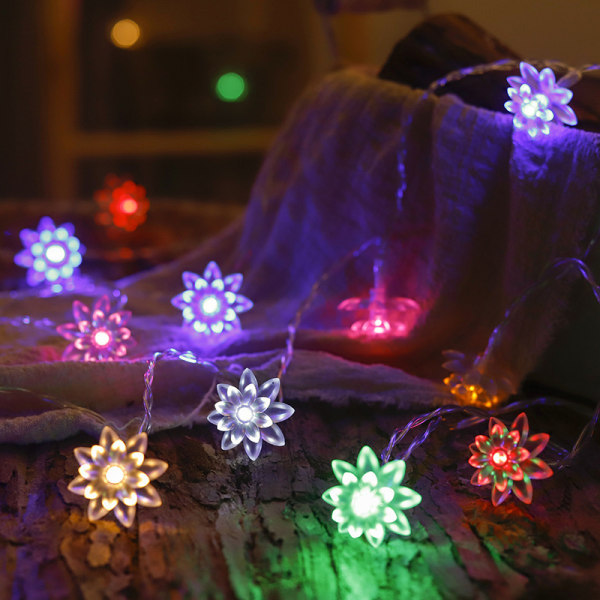 USB Powered 3M 20LED Double Layer Flowers LED Fairy Lights -Works with Any USB Port on Laptop,Phone Charger, Perfect for Christmas Wedding