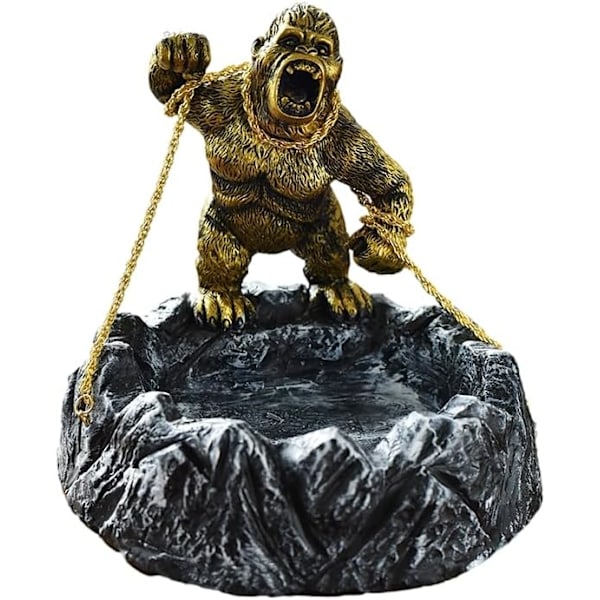 Gorilla Figur Kontorindretning, Cool Skulptur og Slikskål, Sjove Gaver til Sofabord Indretning、Hylde Indretning、Stue Indretning, Stil-