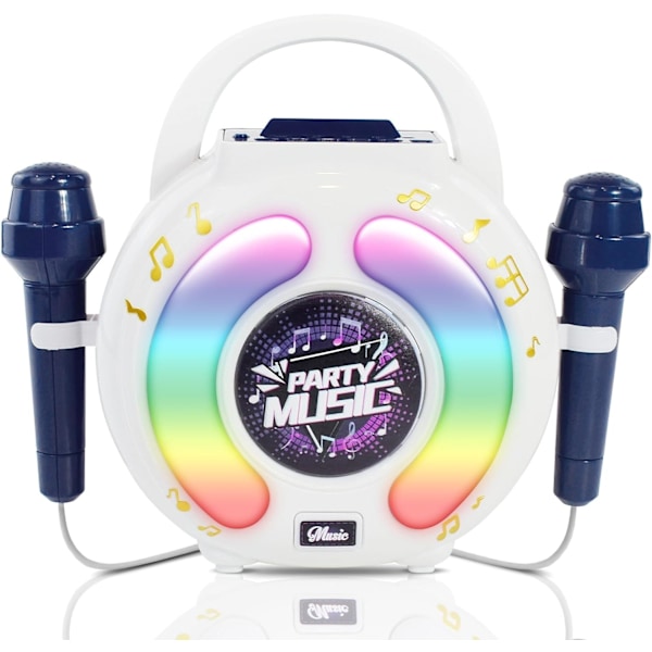 Dark Blue BAKAM Karaoke Machine for Kids Age 4-7 with 2 Microphones, Play Microphone for Kids Ages 3-5, Toddler Microphones Toy