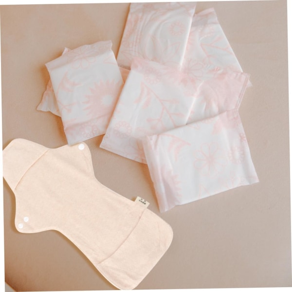 WJ Tvättbara mensskydd för kvinnor 4 st tygkuddar Handduksdynor för mamma Bärbar handduk Vattenabsorberande servetter As Shownx2pcs 340mmx2pcs
