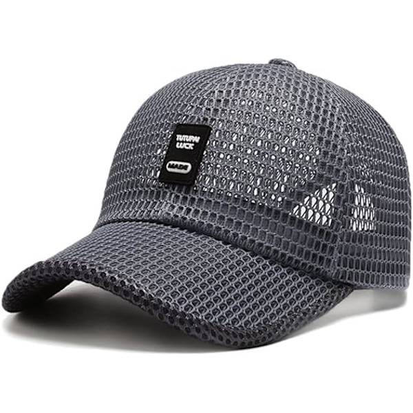 Sommer Mesh Baseball Cap til Mænd Kvinder Trucker Mesh Hat Baseball Caps Udendørs Sports Løb hat 2-dark Gray