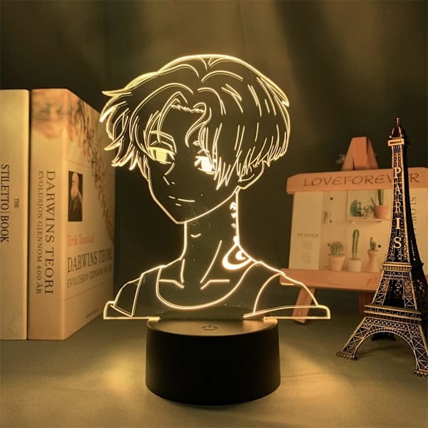 3D Lampe Anime Mikey Figur Led Nattelys for Gutterom Dekor Berøring 7 Farger Fjernkontroll 16 Fargeendringer Nattelykter Manjiro Sano Barn Gave