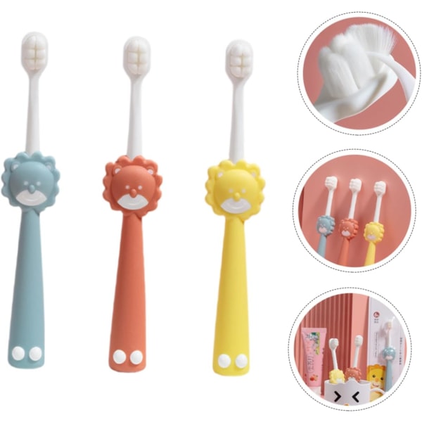WJ 12st Tandborste Tandrengöringsborste Daglig användning Tandborste Bärbar tandborste Rengöringsborste för mjuk borst Assorted Colorsx4pcs mediumx4pcs