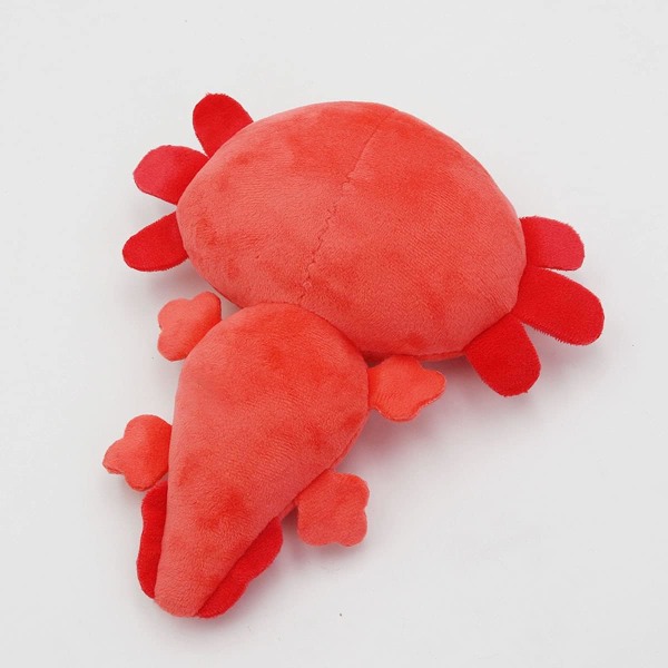 Söt plysch, gjord av mjukt tyg, plysch leksak mjuk röd Axolotl fylld med djurplysch 7,9 tum (röd)