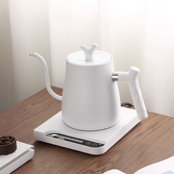 304 Rustfrit Stål Svanehals Kedel Elektrisk, Temperaturstyring med 7 Variable Forudindstillinger Kedler, Smart Kedel Egnet til Brygning af kaffe og te 1L