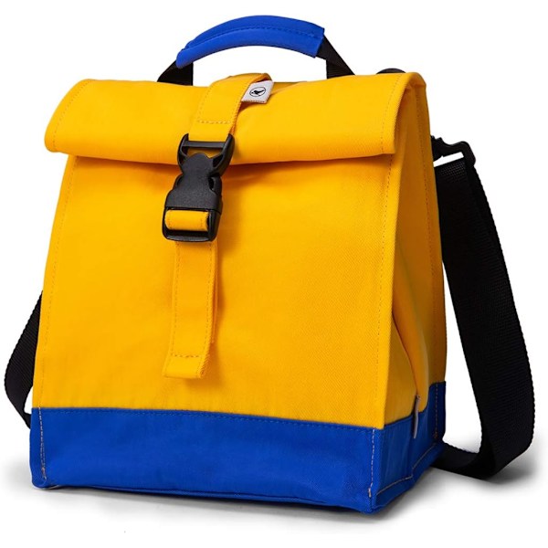 Isolert lunsjpose Rolltop lunsjboks Tote lunsjpose for kvinner, menn, gutter og jenter (gul) Yellow