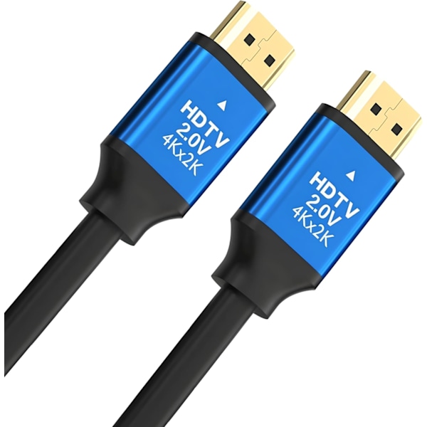 4K HDMI-kabel 10ft, højhastigheds 18 Gbps HDMI 2.0-kabel, understøtter HDR, 3D, 2160P, 1080P, lydretur (ARC) kompatibel (3 Meters)