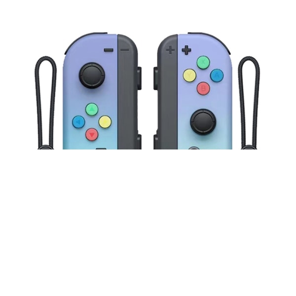 Nintendo Switch-kontroller Joycon trådlös Bluetooth-spelkontroll fjärrväckning med rep, stödjer fitnessring Purple blue gradient