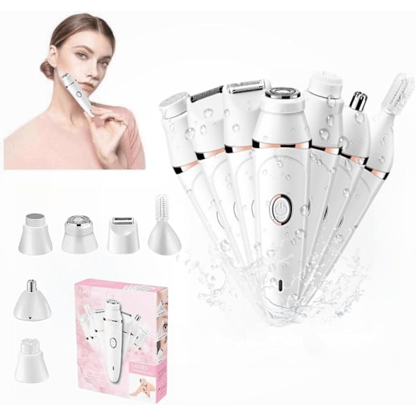 Pluxy Epil Pro 3.0 Ansigts Epilator, Elektrisk Razor - Pluxy Hårfjerning til Ansigt, 7-i-1 Smertefri Kropsbarbermaskine og Ansigts Epilator