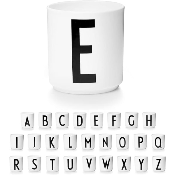 Bokstav kaffekopp / bokstavsmugg enkel stil（Bokstaven E）