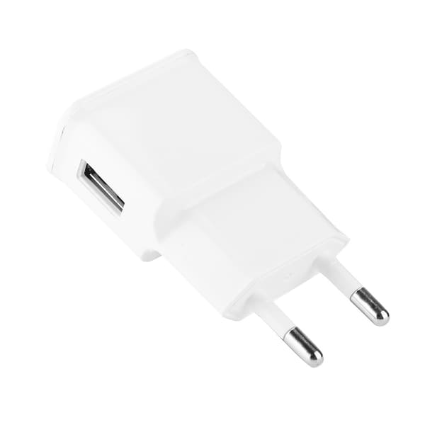 Mini strømadapterplugg hvit enkeltport USB vegg hurtigladerplugg