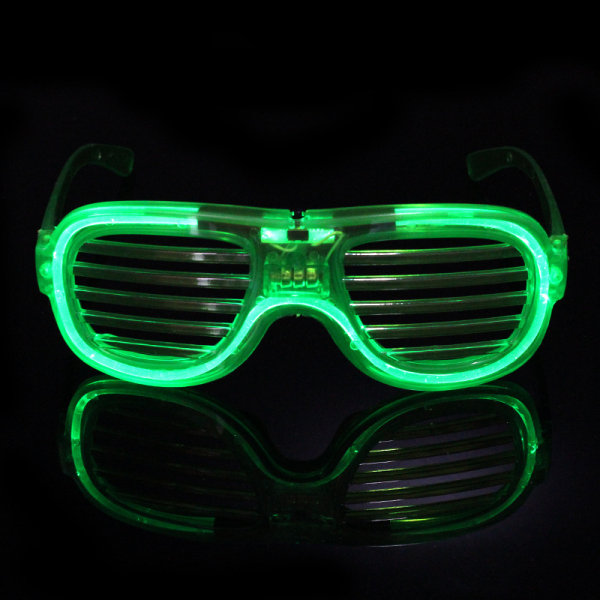Neon Glasögon Fest - Jul Glow Glasögon för Barn Vuxna Rave Fest Set Gott Nytt År Fest Glasögon grön