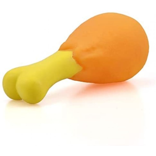 Gul Gummiklemme Squeaky Simulation Runde Kyllingeben Teddy Bichon Molar Tænder Rengøring Vinyl Lydende Hunde Legetøj