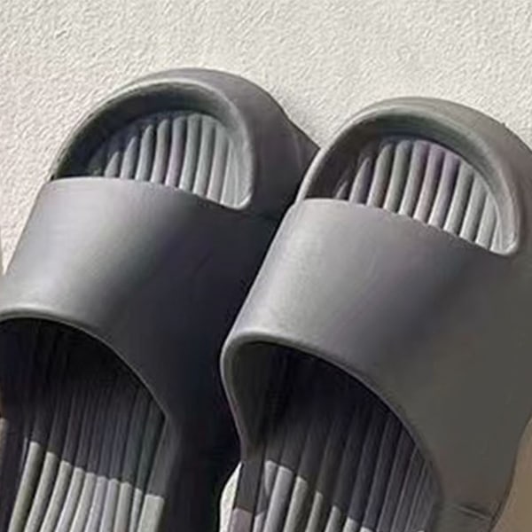 Herr Pillow Tofflor Snabbtorkande Supermjuka Halkfria Studsande Duschtofflor Sandaler för Inomhus 42-43 Grå Grey 42-43