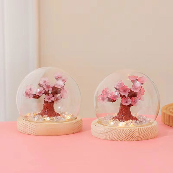 DIY Håndlavet Sakura Natlys Kreativ Atmosfærisk Lys Soveværelse Varmt Dekoration Pynt Gave til Venner Drenge