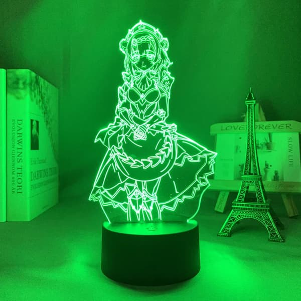 3D LED Lys Genshin Impact Akryl LED Lampe Spil 3dnatlys