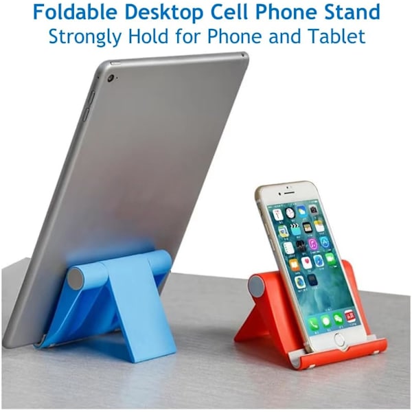 Mobiltelefonhållare för skrivbord, hopfällbar mobiltelefonhållare mobiltelefonhållare multivinkel universell justerbar surfplatta hållare Red