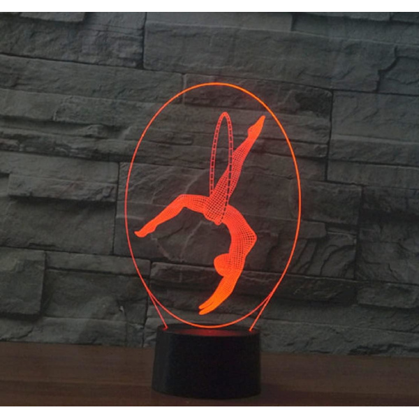 3D Air Yoga Fjernbetjening 16 Farve Natlys Illusion Akryl LED Bord Sengelampe Børneværelse Skrivebords Dekoration Fødselsdagsgaver Legetøj til Børn