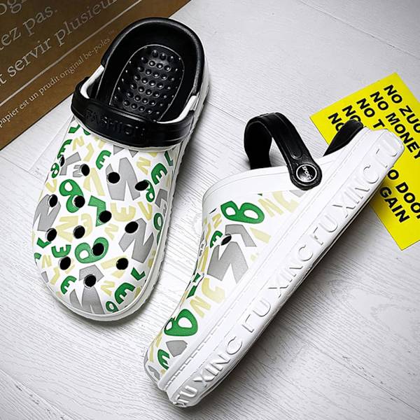Herre- og damesko til havearbejde, sommersandaler, lette, skridsikre vandresko, unisex-clogs til voksne til pool, strand, have, brusebad Green 10.25inch 10 Women/8.5 Men