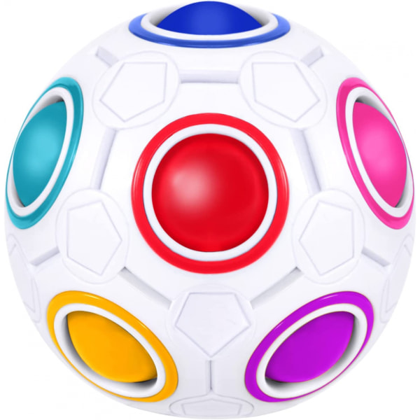 Magic Rainbow Puzzle Ball, Speed Cube Ball Rolig Stressreliever Magic Ball- Pussel Fidget Ball för barn Tonåringar och vuxna