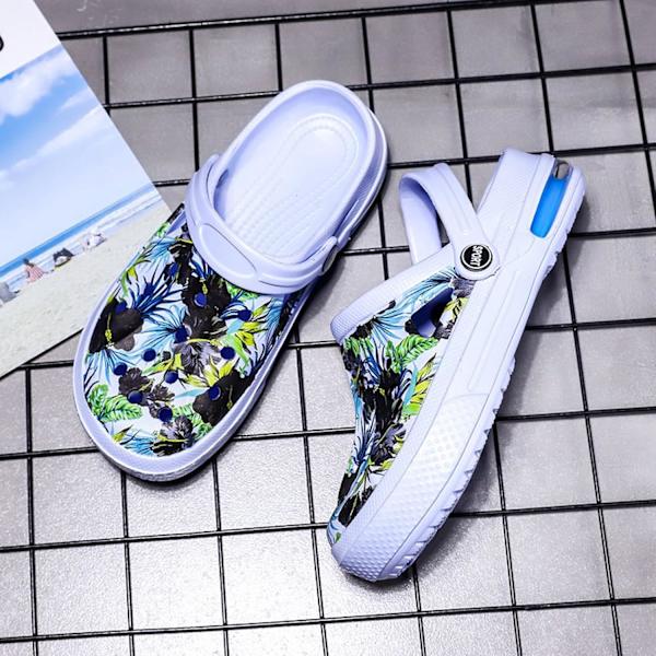 Kvinders Have Clogs Sko Casual Slippers Strand Sandaler Anti-Slip Pool Vandsko Hjemmesko Sommer Fodtøj Blue 9.25inch 8.5 Women/7 Men
