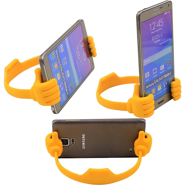 Thumbs Up 2-pakning nettbrettstativ, nettbrettstativholder for skrivebord, nettbrettstativ kompatibel med iPad-serien, Samsung Galaxy-faner Yellow, Blue