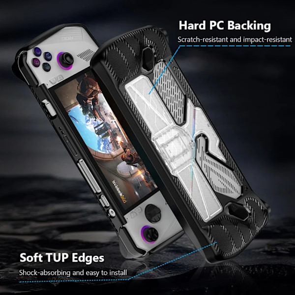 Silikon/TPU Transparent Skal Skyddande Fodral + Bärväska För Asus ROG Ally Full Protect Handheld Spelkonsol Tillbehör