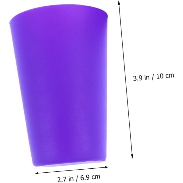 WJ 12 delar Juicekoppar Plast Festmuggar Plastkoppar Engångs Kiddush-koppar Engångsvattenkoppar Färgade vinglas Stapelbara juicekoppar purple size 1