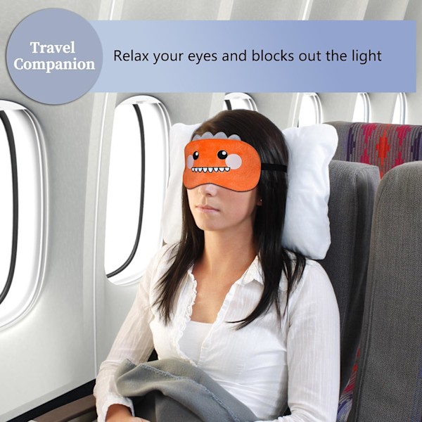 Söta Sovmasker Tecknad Djur Ögonmask Mjuk Plysch Sovmask Reseögonbindel Ögonskydd Rolig Nyhet Ögonskugga för Barn Flickor