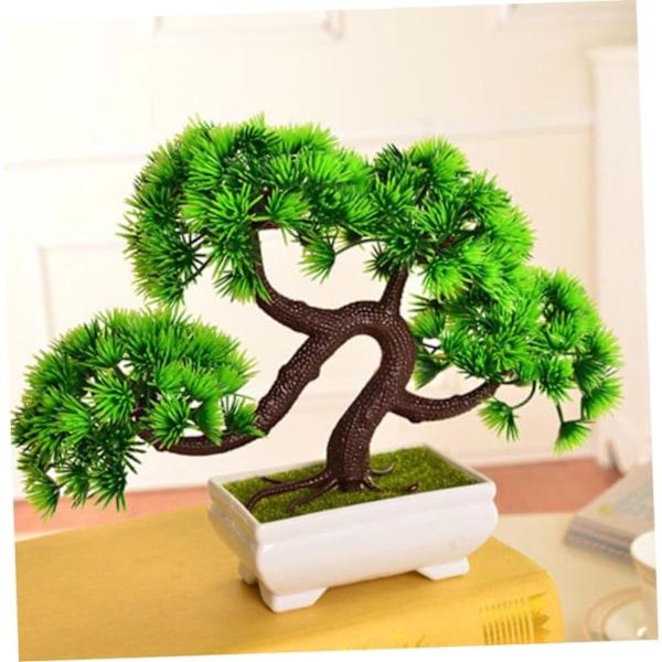 1 stk. Glaspottet fyrretræsborddekoration Sinulation Hilsen Fyrretræ Velkomst Sang Velkomst Fyrretræ Planter Simulation Fyrretræ Plante Potteplante Bonsai Dekorationer