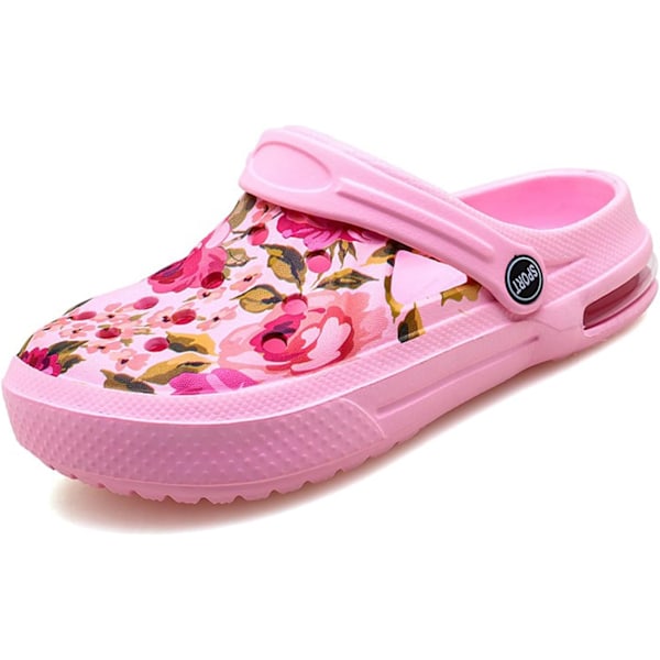 Kvinders Have Clogs Sko Casual Slippers Strand Sandaler Anti-Slip Pool Vandsko Hjemmesko Sommer Fodtøj Pink 9inch 5.5 Women/4.5 Men