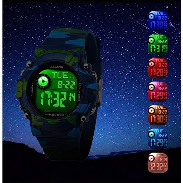 3 Multi Alarms Påmindelse Sports Børn Armbåndsur Vandtæt Drenge Piger Digitale Ure