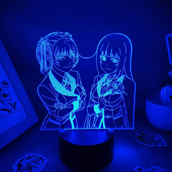 Anime Kakegurui Figur Meari Saotome Jabami Yumeko 3D LED RGB Natlys Cool Gave til Venner Lava Lampe Soveværelse Bord Dekoration, 16 Farver, med Fjernbetjening