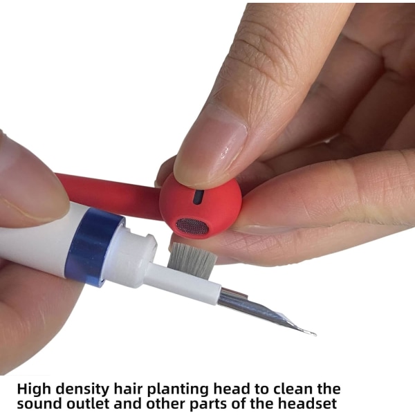 For Airpod Cleaner Kit，Hodetelefon Rengjøringspenn for Multi-Function Cleaner Kit Myk Børste for Bluetooth Hodetelefon Rengjøringspenn Sett Verktøy，Svart