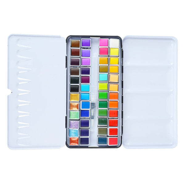 Vandfarvemaling 48 farver Høj mætning Korrekt gennemsigtighed Akvarelfarvesæt med penselpapir til maling
