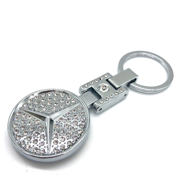 2 kappaletta lady, girlAvainperä tarvikkeet Bling Rhinestones Muodikkaat Auton avaimenperä Benz Auton avaimenperä avaimenperät，syntymäpäivä, joulu, loma