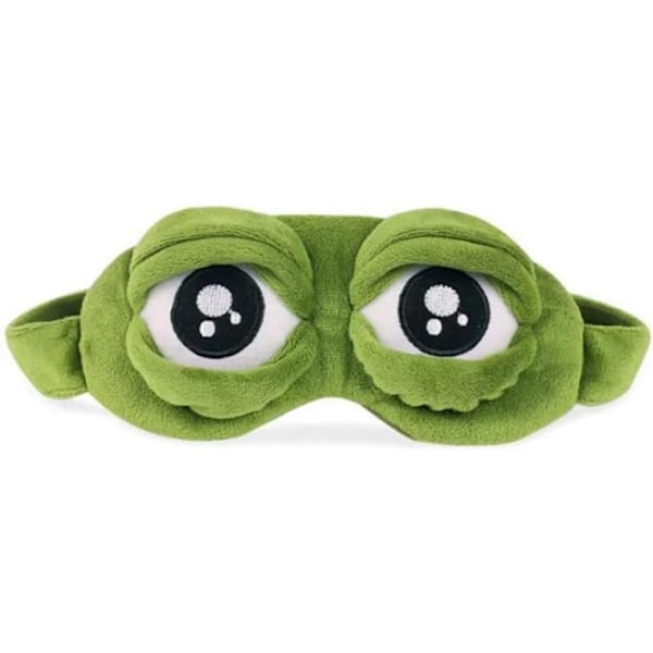 Shinywear Söpö Unimaski Pehmolelu Silmälaput Matka Unimaskit Erittäin Pehmeä Hauska Silmäsuoja Lapsille Tytöille ja Aikuisille (Vihreä Sammakko)