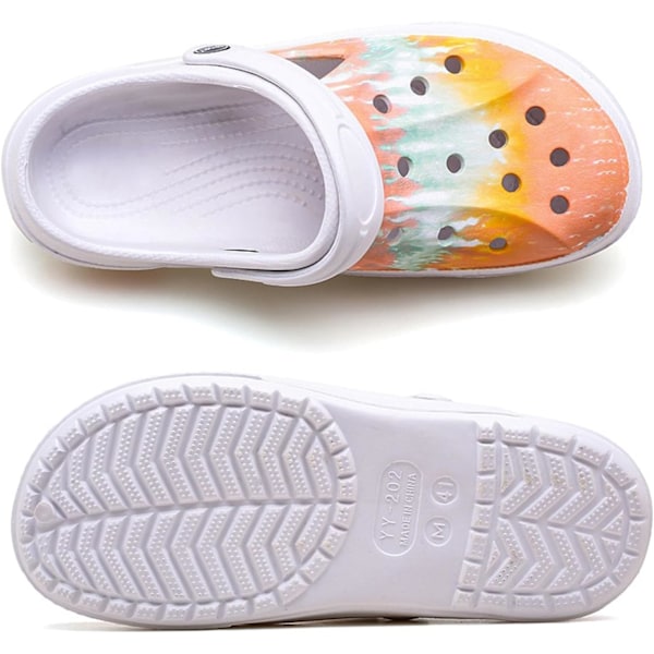 Kvinders Have Clogs Sko Casual Slippers Strand Sandaler Anti-Slip Pool Vandsko Hjemmesko Sommer Fodtøj colour White 10.5inch 9.5 Women/8 Men