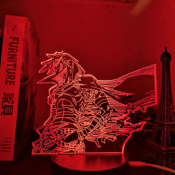 Anime Gurren Lagann Kamina LED Natlampe til Soveværelsesindretning Fødselsdagsgave Natlampe Kamina Lys Gurren Lagann Gadget