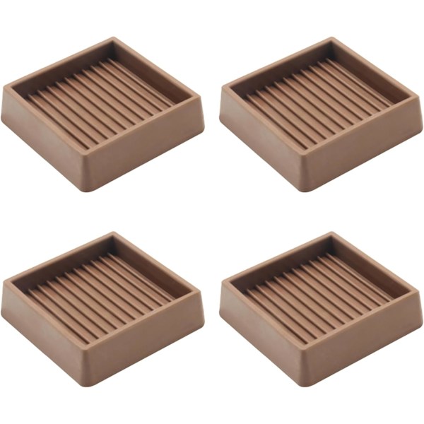 4 st Gummikålfötter, Halkfria Möbelkuddar, Halkskydd för Möbler, Halkskydd för Möbelben, Glidskydd för Golv 3“ x 3”
