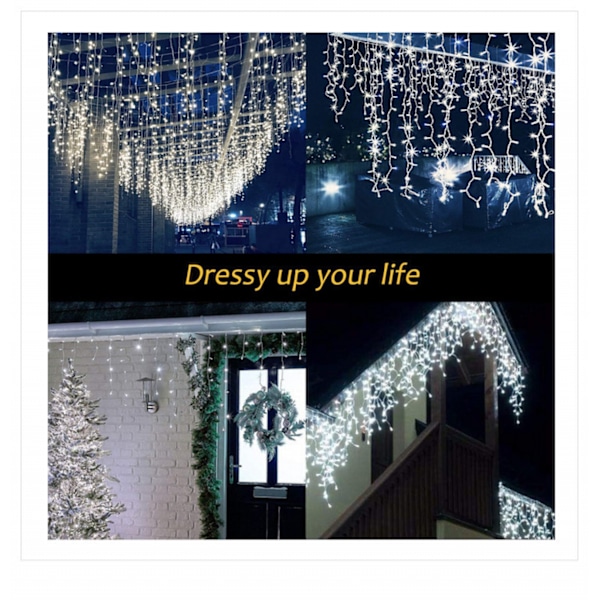 Utomhus julbelysning 300 LEDs 10 m juldekorationer Fairy Lights / Xmas Elnätsdrivna vattentäta